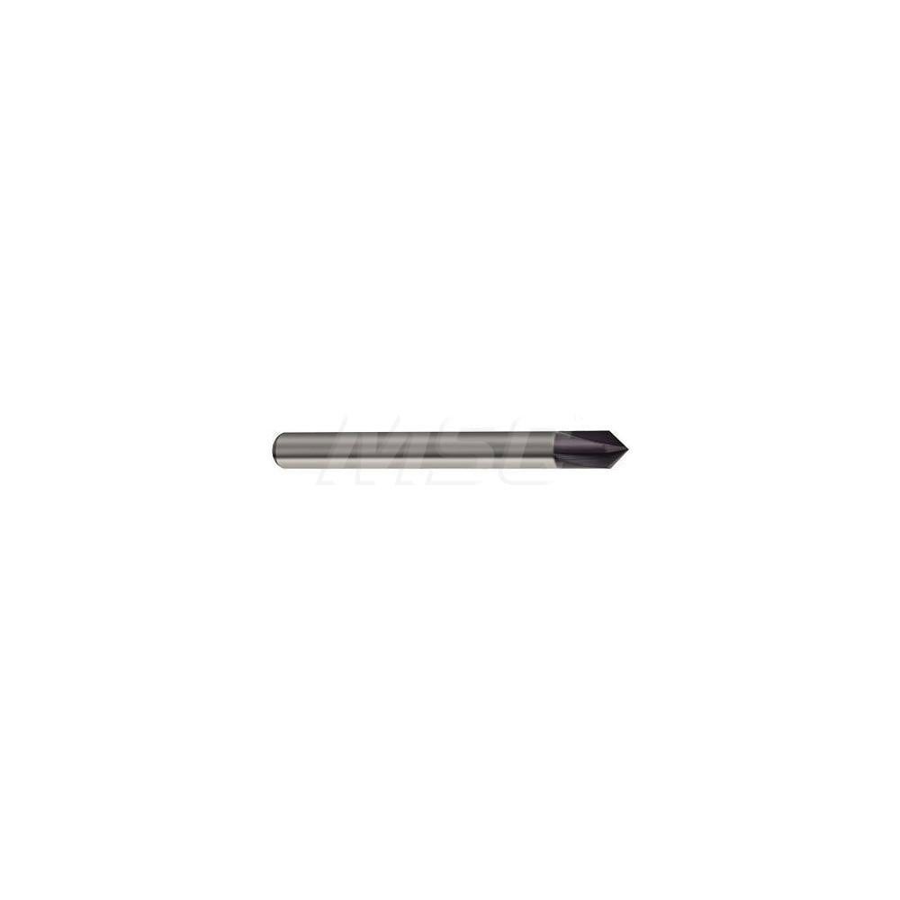 Chamfer Mill: 12 mm Dia, 4 Flutes, Solid Carbide, Corner Chamfer End