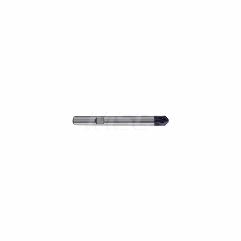 Chamfer Mill: 10 mm Dia, 6 Flutes, Solid Carbide