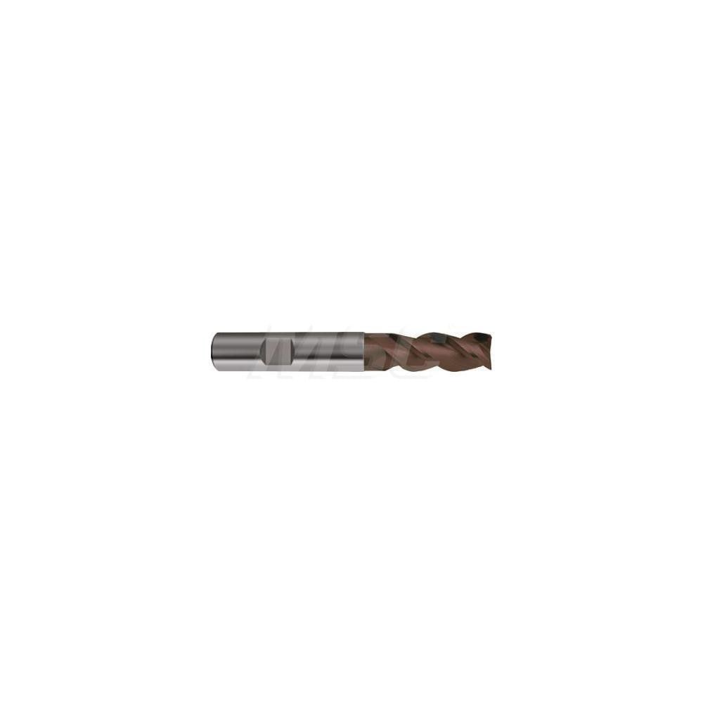 Corner Radius End Mill: 10 mm Dia, 26 mm LOC, 3 Flutes, Solid Carbide