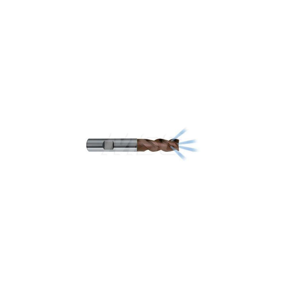 Corner Radius End Mill: 10 mm Dia, 22 mm LOC, 3 Flutes, Solid Carbide