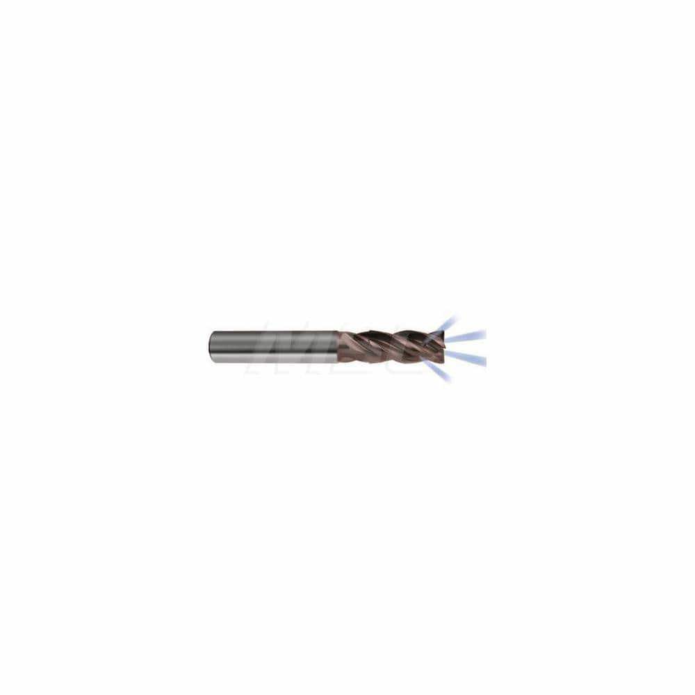 Corner Radius End Mill: 8 mm Dia, 19 mm LOC, 4 Flutes, Solid Carbide