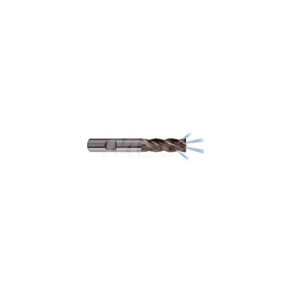 Corner Radius End Mill: 25 mm Dia, 45 mm LOC, 4 Flutes, Solid Carbide