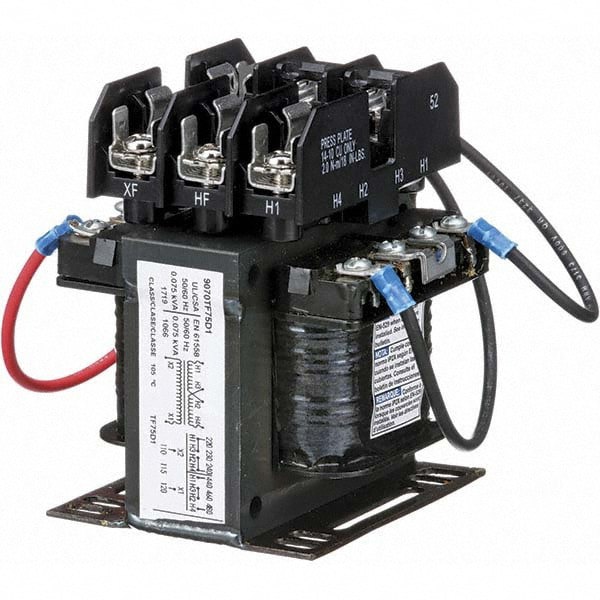 1 Phase, 75 VA, Top Mount Fuse Block Control Transformer