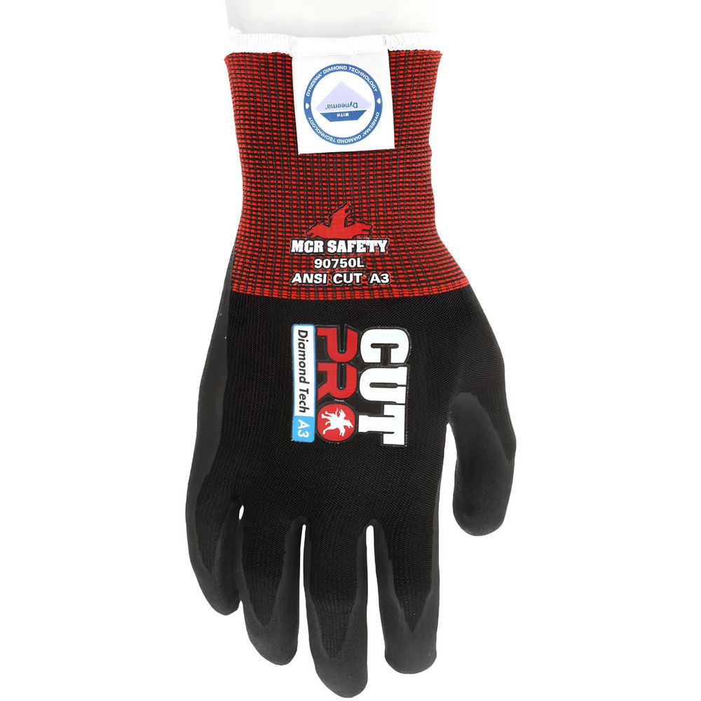 Cut-Resistant Gloves: Size 2XL, ANSI Cut A3, Nitrile, Dyneema