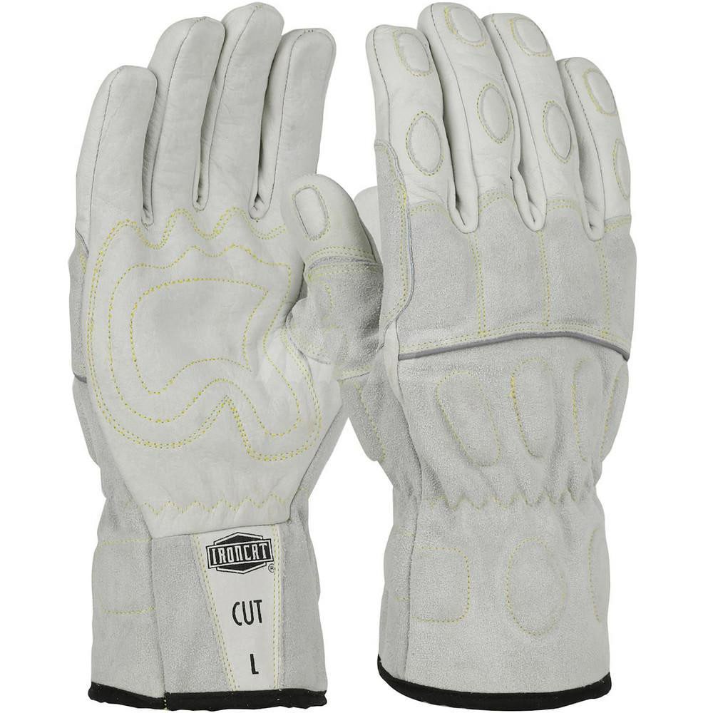 Welding Gloves: Size Small, Uncoated, Grain Buffalo Leather & Split Cowhide Leather, MIG Welding Application