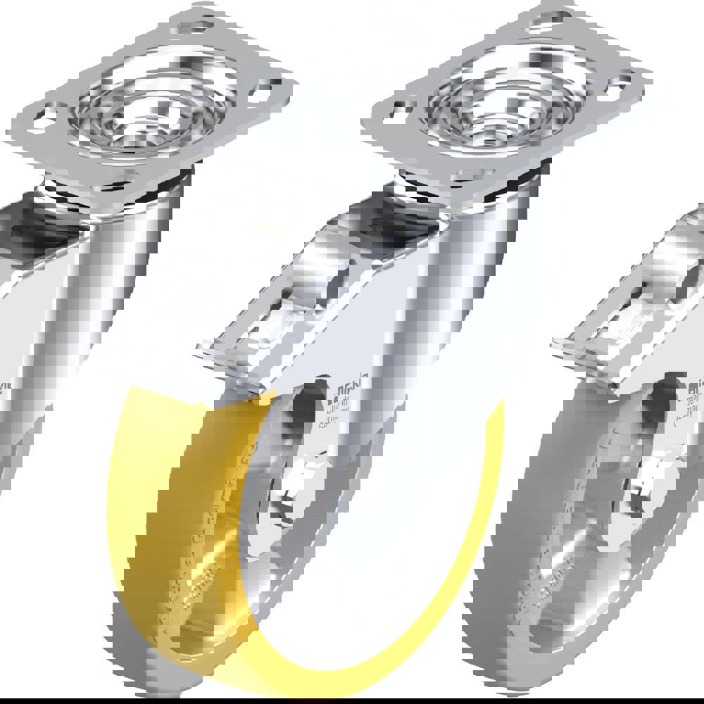 Top Plate Casters; Mount Type: Plate ; Number of Wheels: 1.000 ; Wheel Diameter (Inch): 3-1/8 ; Wheel Material: Polyurethane ; Wheel Width (Inch): 1-1/4 ; Wheel Color: Gray