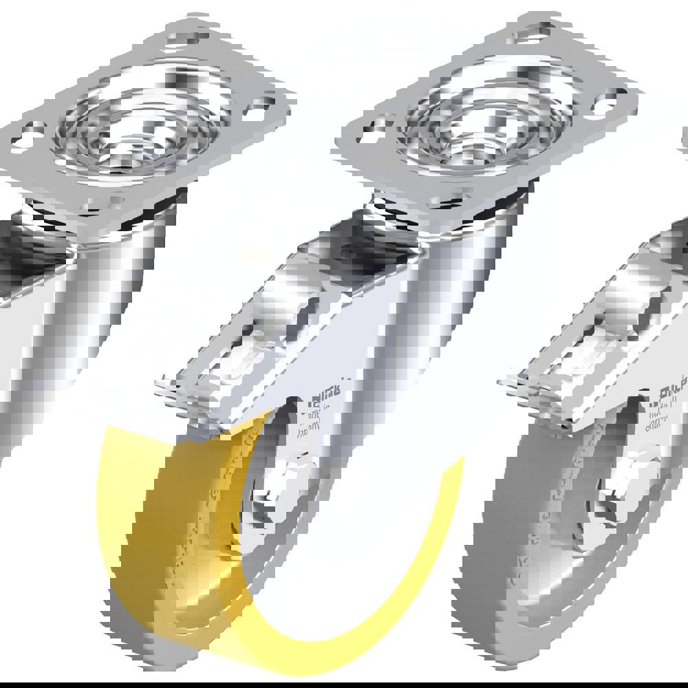 Top Plate Casters; Mount Type: Plate ; Number of Wheels: 1.000 ; Wheel Diameter (Inch): 5 ; Wheel Material: Polyurethane ; Wheel Width (Inch): 1-1/4 ; Wheel Color: Dark Gray