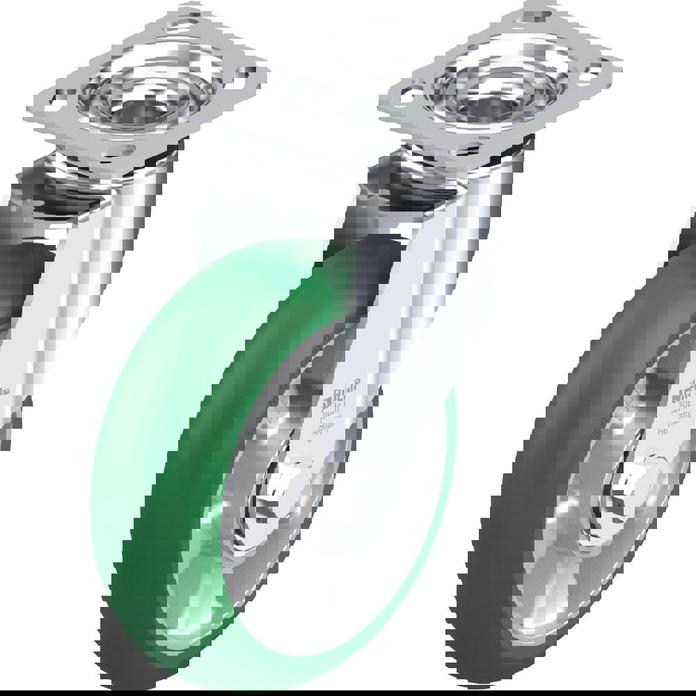 Top Plate Casters; Mount Type: Plate ; Number of Wheels: 1.000 ; Wheel Diameter (Inch): 8 ; Wheel Material: Polyurethane ; Wheel Width (Inch): 1-9/16 ; Wheel Color: Dark Gray