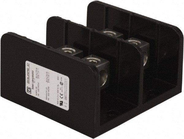 2 Poles, 500 (Aluminium), 620 (Copper) Amp, Phenolic Power Distribution Block