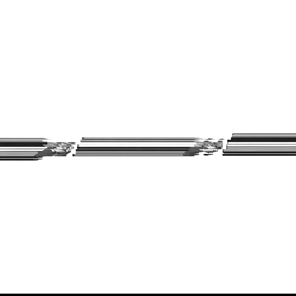 Ball End Mill: 1.00 mm Dia, 1.50 mm LOC, 3 Flute, Solid Carbide