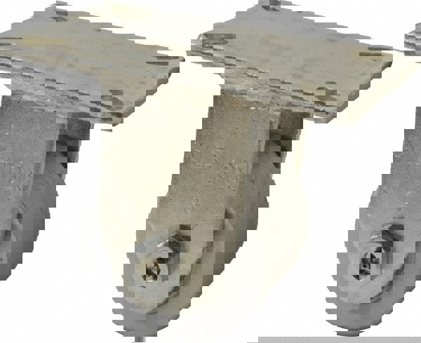 Rigid Top Plate Caster: Cast Iron, 4