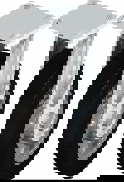 Rigid Top Plate Caster: Rubber, 6