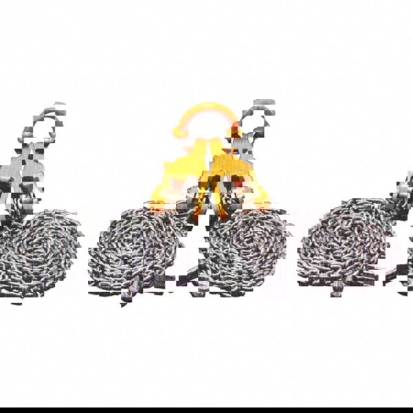 Chain Slings; Sling Type: Double-Leg ; Sling Length (Feet): 8 ; Vertical Capacity (Lb.): 6500 (Pounds); Chain Material: Steel ; Hardware Material: Steel ; Adjustable: Yes