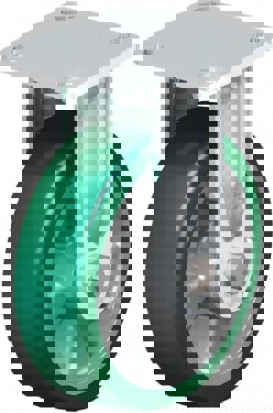 Rigid Top Plate Caster: Polyurethane, 6-5/16