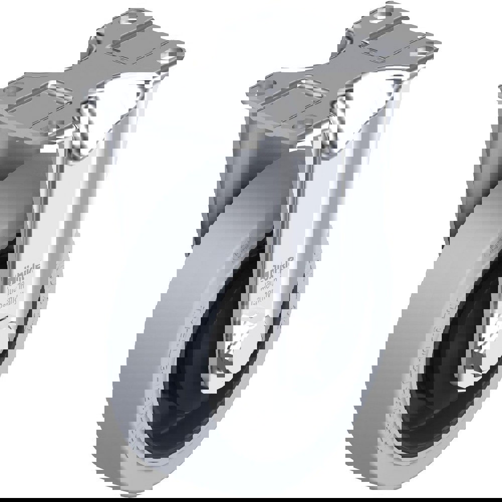 Top Plate Casters; Mount Type: Plate ; Number of Wheels: 1.000 ; Wheel Diameter (Inch): 6 ; Wheel Material: Rubber ; Wheel Width (Inch): 2 ; Wheel Color: Black