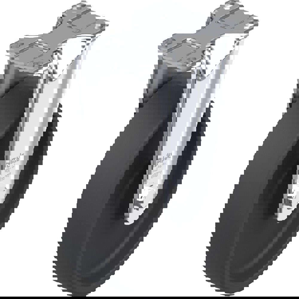 Top Plate Casters; Mount Type: Plate ; Number of Wheels: 1.000 ; Wheel Diameter (Inch): 6-5/16 ; Wheel Material: Rubber ; Wheel Width (Inch): 2 ; Wheel Color: Gray