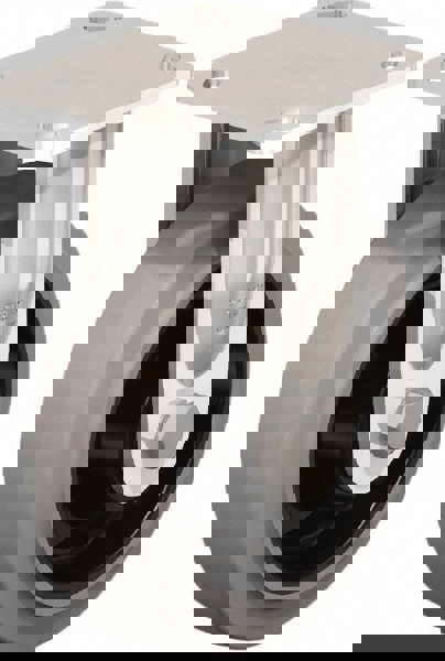 Rigid Top Plate Caster: Rubber, 6-5/16