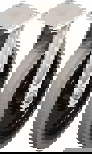 Rigid Top Plate Caster: Rubber, 8