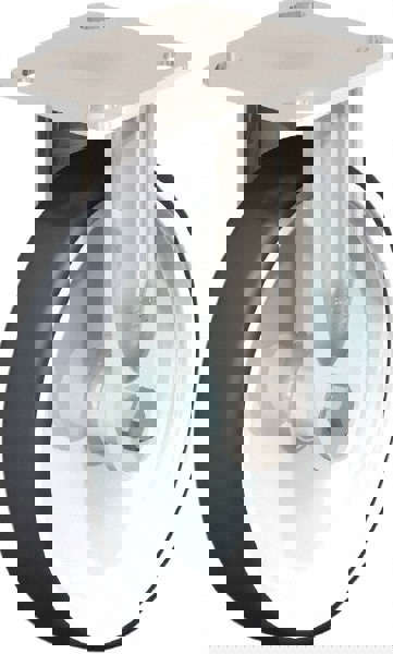 Rigid Top Plate Caster: Rubber, 8