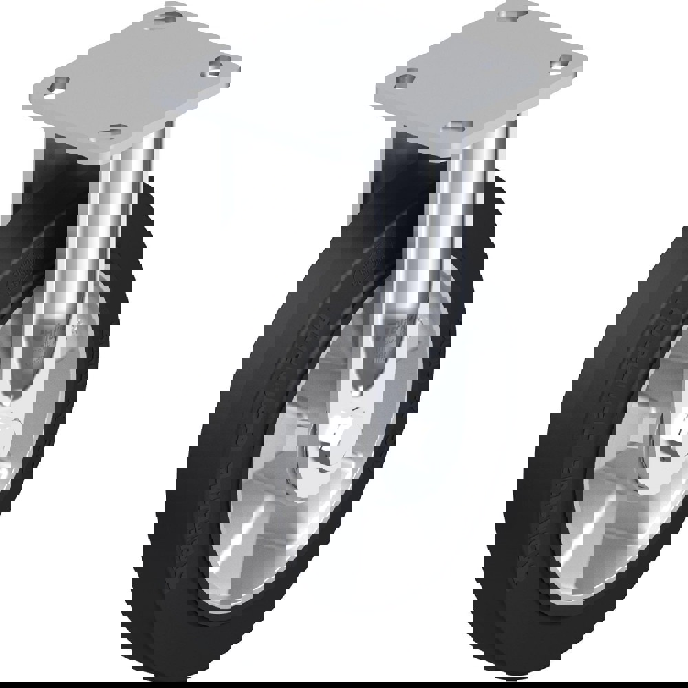 Top Plate Casters; Mount Type: Plate ; Number of Wheels: 1.000 ; Wheel Diameter (Inch): 4 ; Wheel Material: Rubber ; Wheel Width (Inch): 1-9/16 ; Wheel Color: Gray