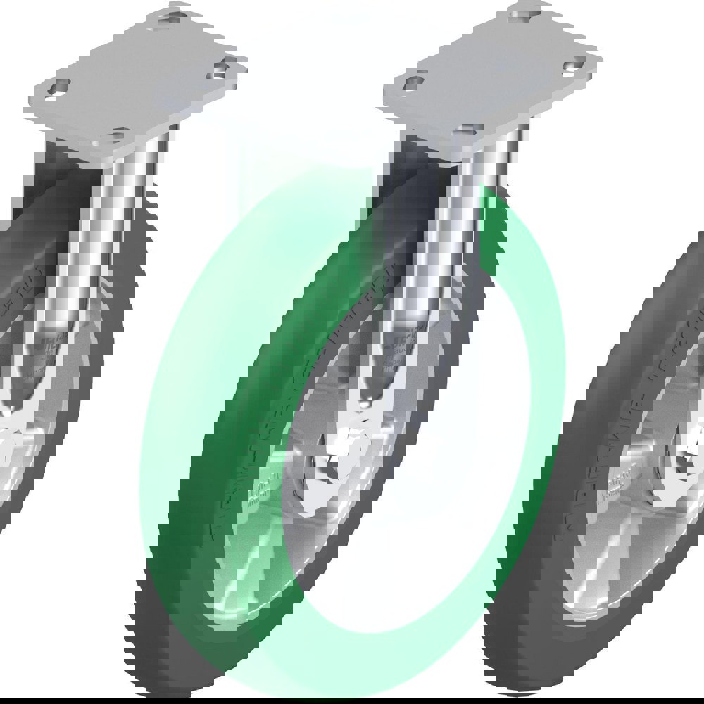 Top Plate Casters; Mount Type: Plate ; Number of Wheels: 1.000 ; Wheel Diameter (Inch): 8 ; Wheel Material: Rubber ; Wheel Width (Inch): 2 ; Wheel Color: Gray