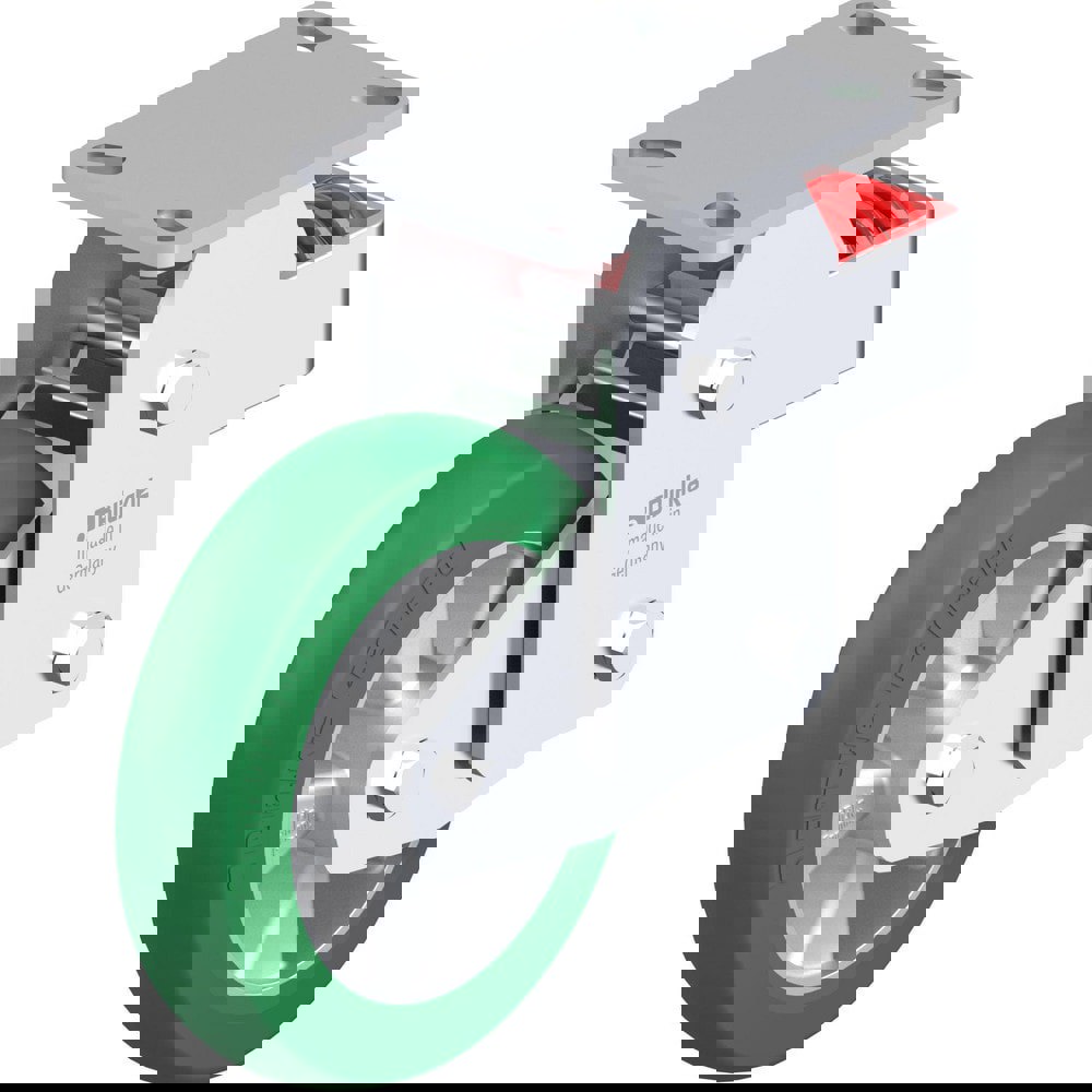 Top Plate Casters; Mount Type: Plate ; Number of Wheels: 1.000 ; Wheel Diameter (Inch): 6 ; Wheel Material: Polyurethane ; Wheel Width (Inch): 2 ; Wheel Color: Green