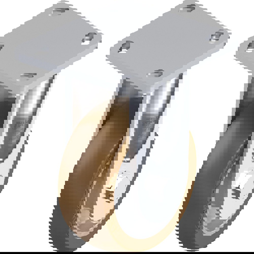 Top Plate Casters; Mount Type: Plate ; Number of Wheels: 1.000 ; Wheel Diameter (Inch): 5 ; Wheel Material: Polyurethane ; Wheel Width (Inch): 1-9/16 ; Wheel Color: Light Brown