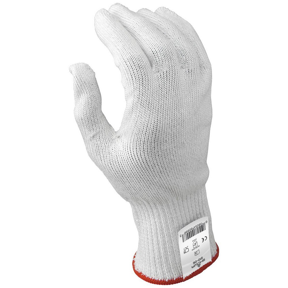 Cut & Abrasion-Resistant Glove: SHOWA 910, Size Small, ANSI Cut A4, ANSI Puncture 0, HPPE Lined, Fiberglass, HPPE & Stainless Steel