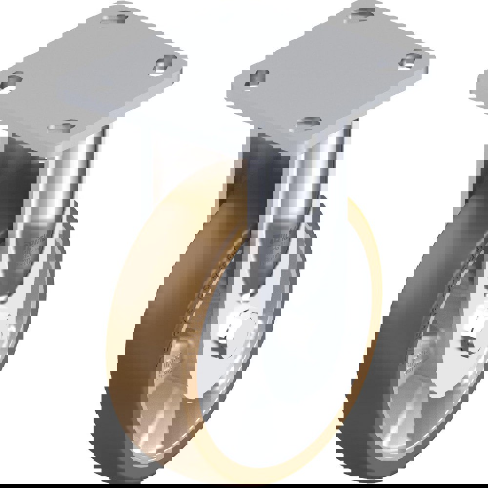 Top Plate Casters; Mount Type: Plate ; Number of Wheels: 1.000 ; Wheel Diameter (Inch): 6 ; Wheel Material: Polyurethane ; Wheel Width (Inch): 2 ; Wheel Color: Light Brown