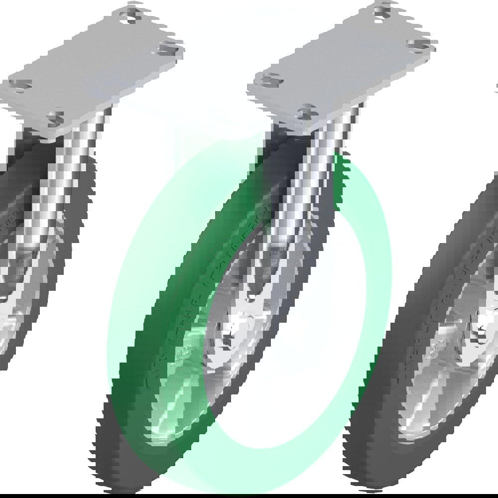 Top Plate Casters; Mount Type: Plate ; Number of Wheels: 1.000 ; Wheel Diameter (Inch): 5 ; Wheel Material: Polyurethane ; Wheel Width (Inch): 1-9/16 ; Wheel Color: Dark Gray