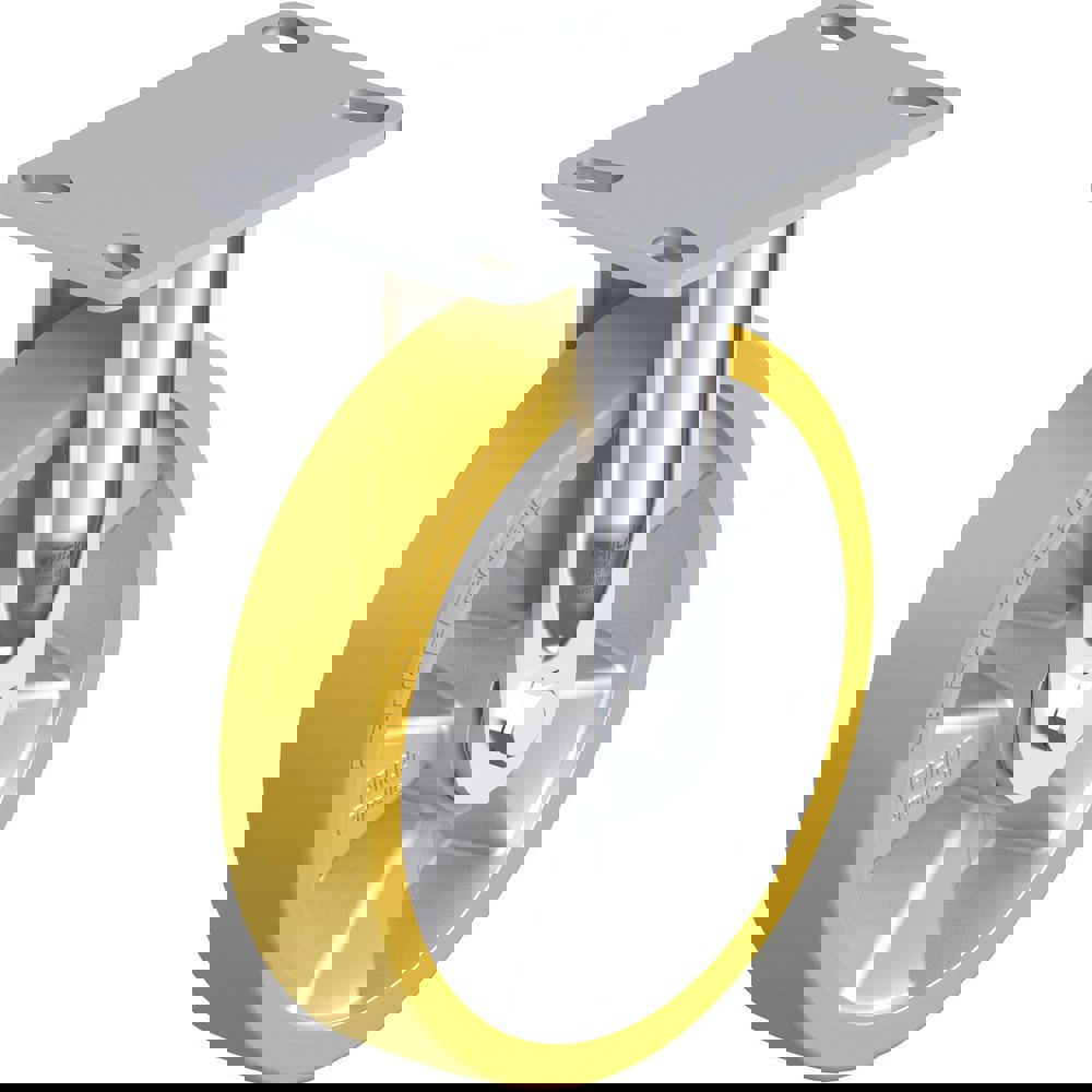 Top Plate Casters; Mount Type: Plate ; Number of Wheels: 1.000 ; Wheel Diameter (Inch): 8 ; Wheel Material: Synthetic ; Wheel Width (Inch): 2 ; Wheel Color: Gray