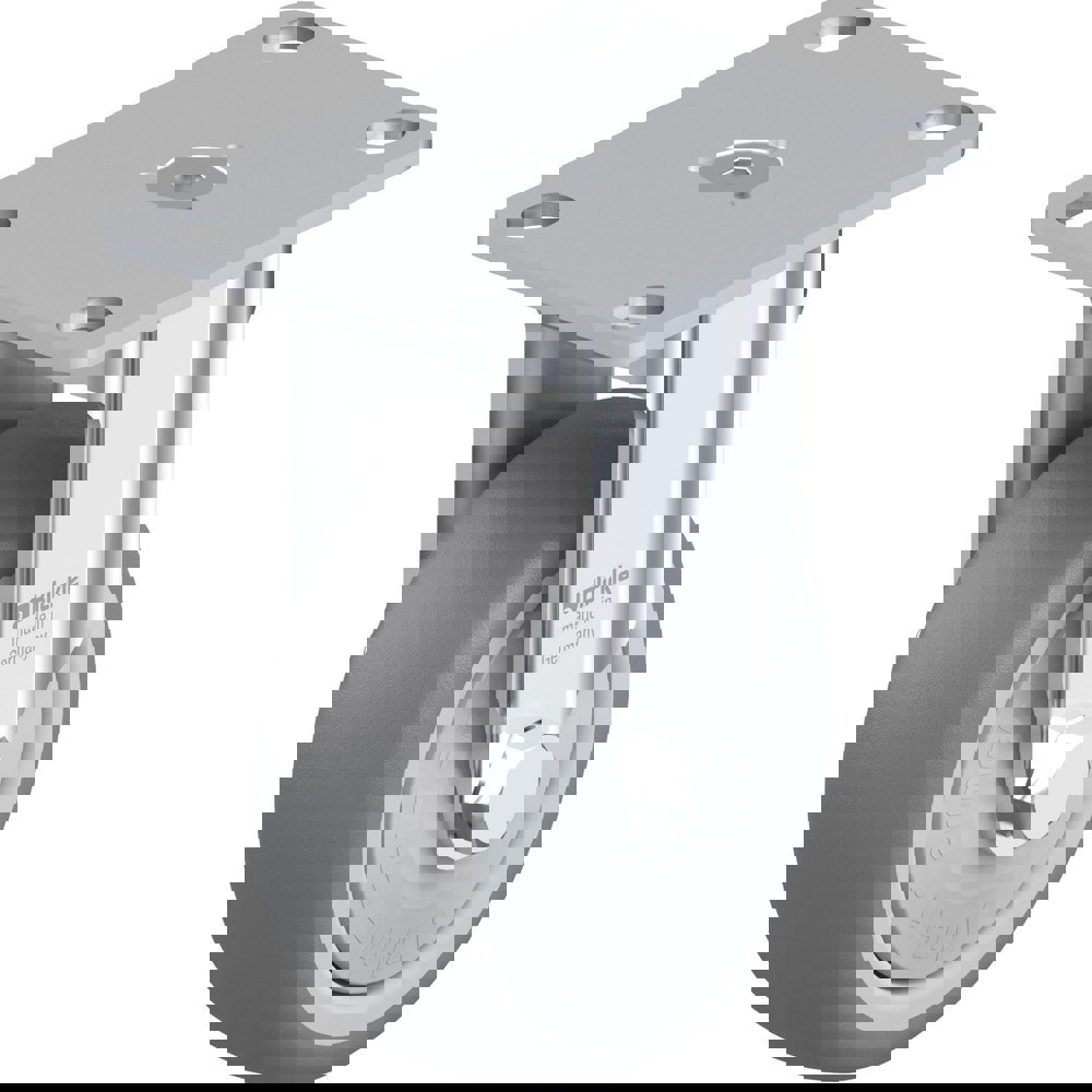 Top Plate Casters; Mount Type: Plate ; Number of Wheels: 1.000 ; Wheel Diameter (Inch): 5 ; Wheel Material: Rubber ; Wheel Width (Inch): 1-9/16 ; Wheel Color: Black