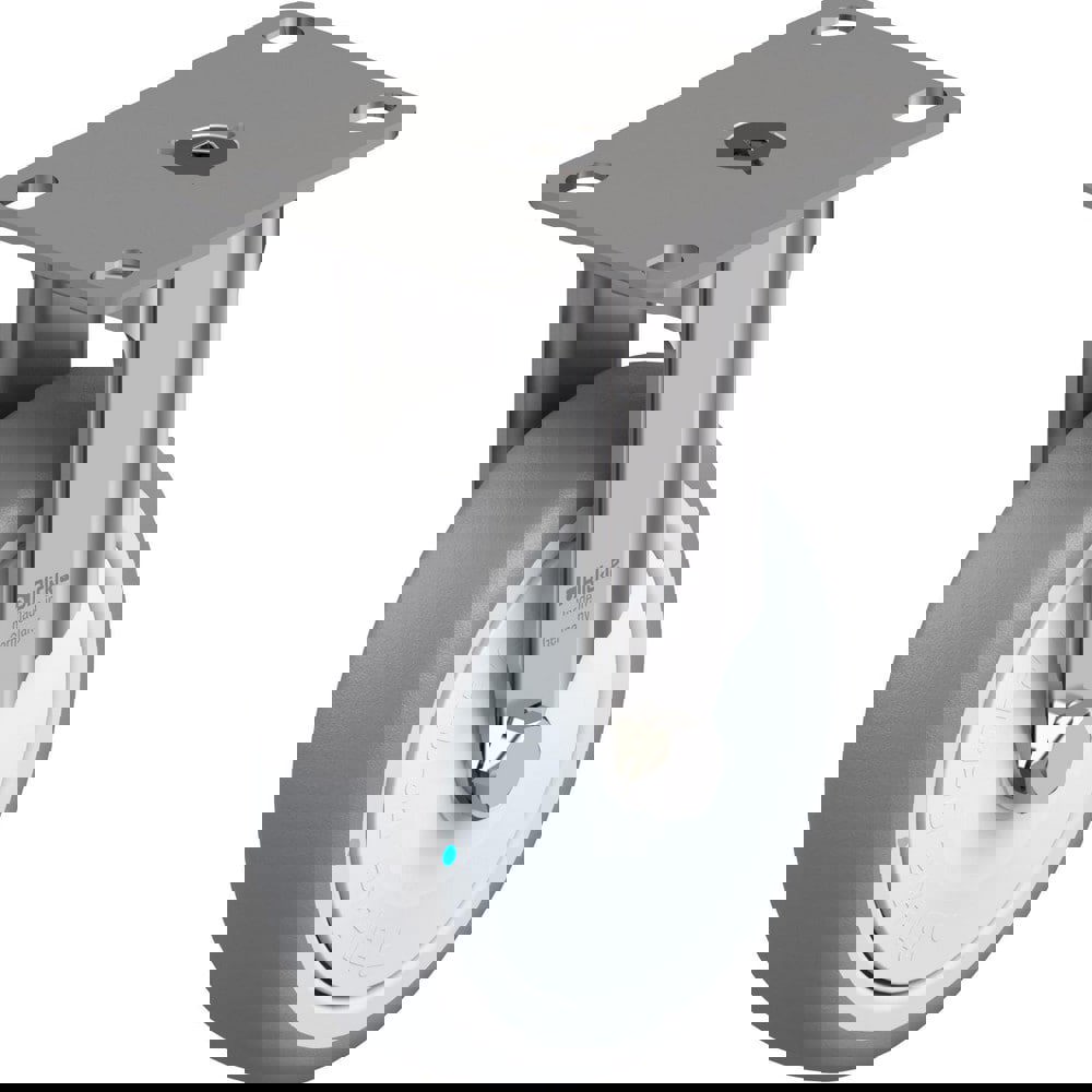 Top Plate Casters; Mount Type: Plate ; Number of Wheels: 1.000 ; Wheel Diameter (Inch): 4 ; Wheel Material: Rubber ; Wheel Width (Inch): 1-1/4 ; Wheel Color: Gray