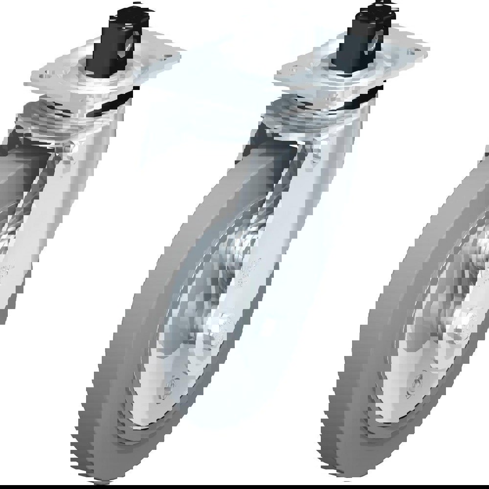 Top Plate Casters; Mount Type: Plate ; Number of Wheels: 1.000 ; Wheel Diameter (Inch): 6 ; Wheel Material: Polyurethane ; Wheel Width (Inch): 2 ; Wheel Color: Blue