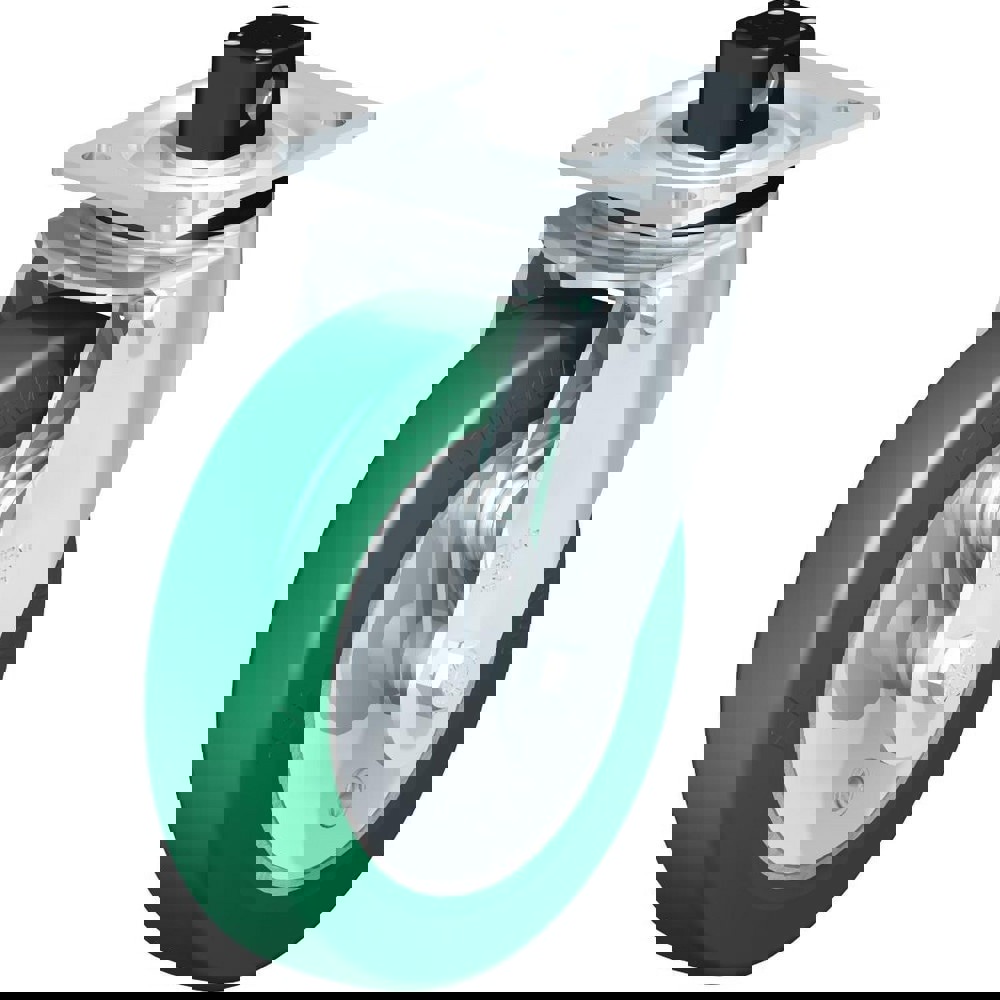 Top Plate Casters; Mount Type: Plate ; Number of Wheels: 1.000 ; Wheel Diameter (Inch): 6 ; Wheel Material: Polyurethane ; Wheel Width (Inch): 2 ; Wheel Color: Blue