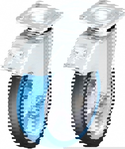 Swivel Top Plate Caster: Polyurethane, 6-5/16