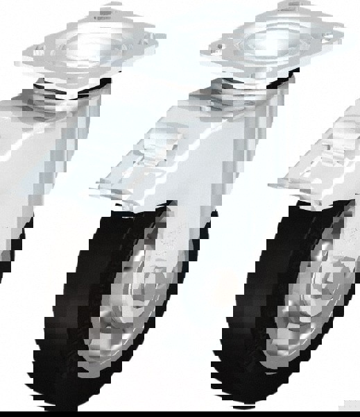 Swivel Top Plate Caster: Rubber, 6