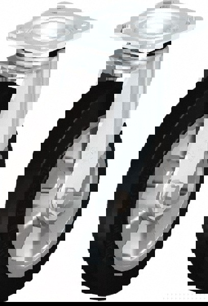 Swivel Top Plate Caster: Rubber, 8