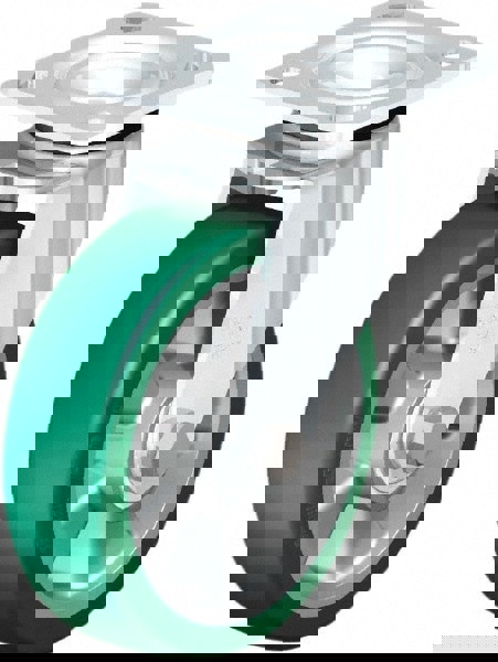 Swivel Top Plate Caster: Polyurethane, 6-5/16