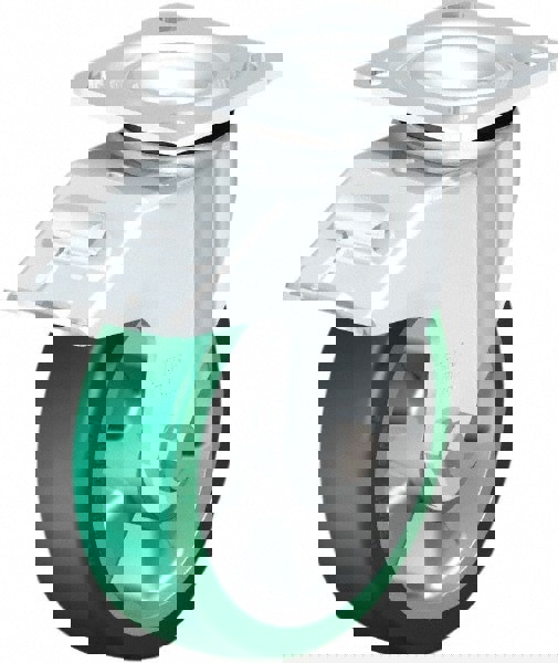 Swivel Top Plate Caster: Polyurethane, 6-5/16