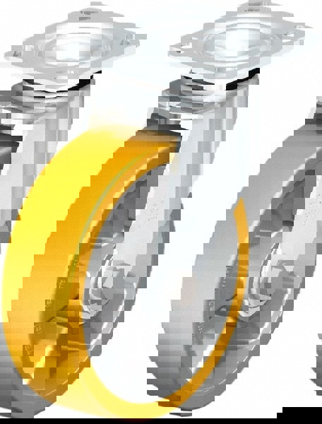 Swivel Top Plate Caster: Polyurethane, 6-5/16