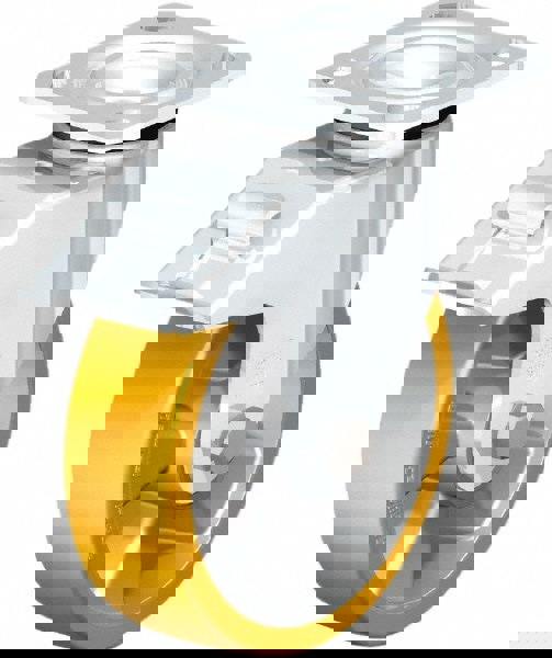 Swivel Top Plate Caster: Polyurethane, 6-5/16