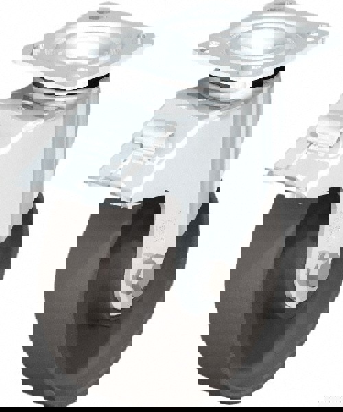 Swivel Top Plate Caster: Nylon, 6-5/16