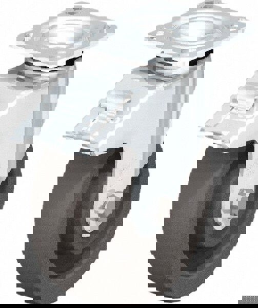 Swivel Top Plate Caster: Nylon, 6-5/16