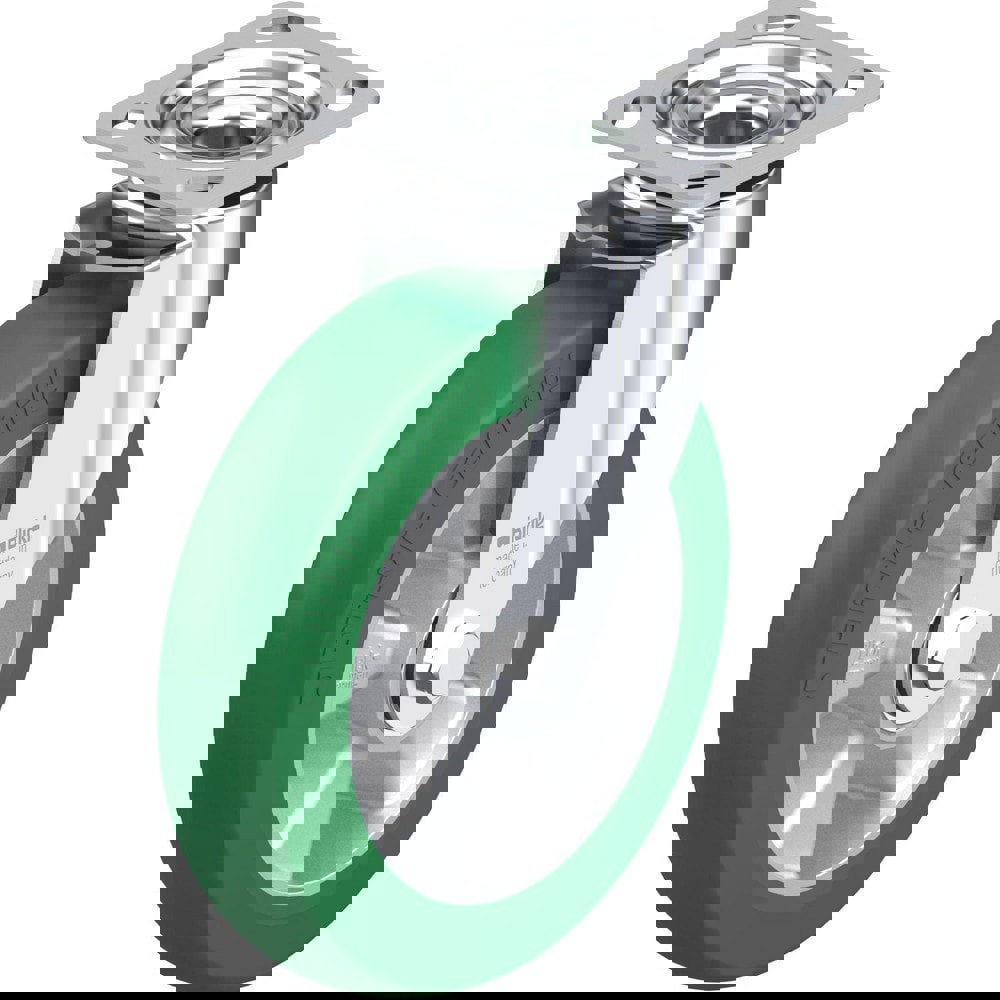 Top Plate Casters; Mount Type: Plate ; Number of Wheels: 1.000 ; Wheel Diameter (Inch): 8 ; Wheel Material: Rubber ; Wheel Width (Inch): 2 ; Wheel Color: Gray