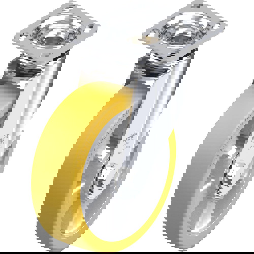 Top Plate Casters; Mount Type: Plate ; Number of Wheels: 1.000 ; Wheel Diameter (Inch): 8 ; Wheel Material: Synthetic ; Wheel Width (Inch): 2 ; Wheel Color: Gray