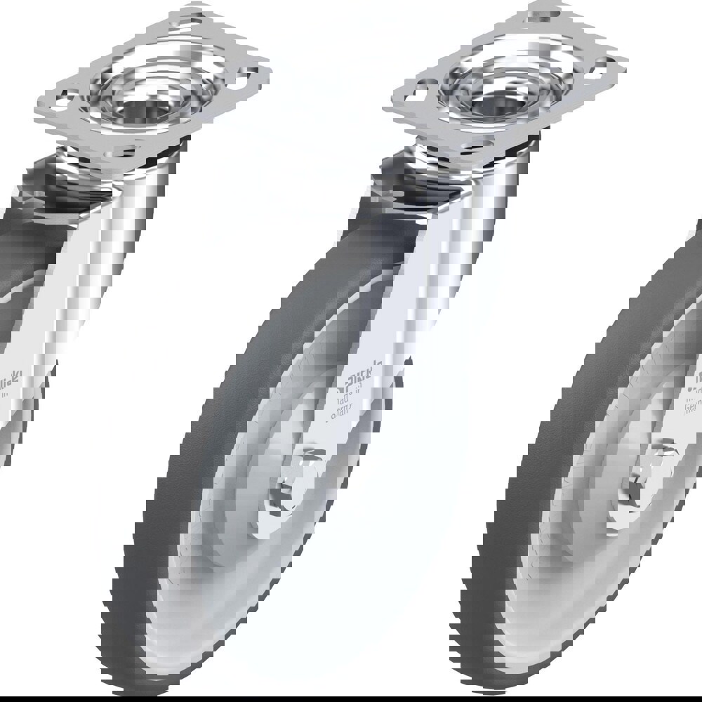 Top Plate Casters; Mount Type: Plate ; Number of Wheels: 1.000 ; Wheel Diameter (Inch): 8 ; Wheel Material: Polyurethane ; Wheel Width (Inch): 2 ; Wheel Color: Dark Gray