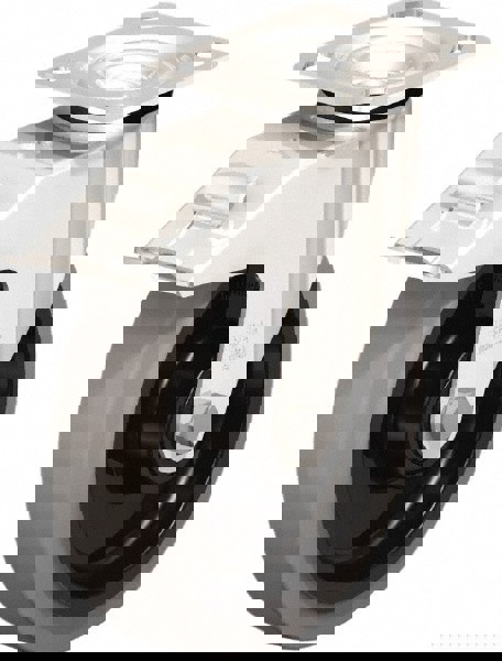 Swivel Top Plate Caster: Rubber, 8