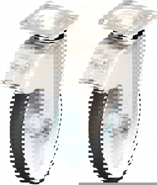 Swivel Top Plate Caster: Rubber, 6-5/16