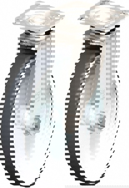 Swivel Top Plate Caster: Rubber, 8